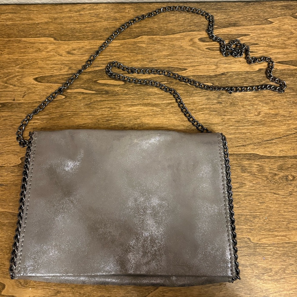 Chelsea28 Metallic Silver Crossbody/Clutch
